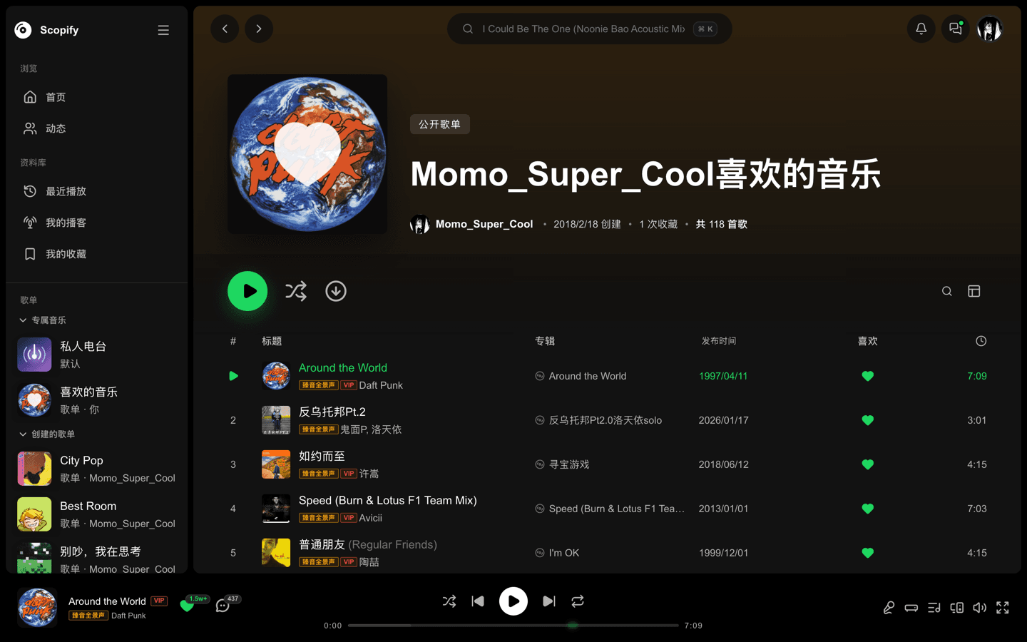Scopify 喜欢的音乐