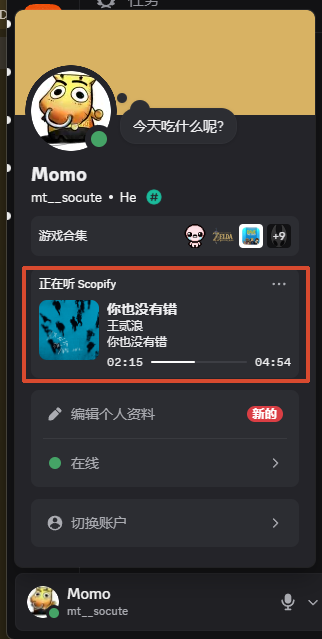 Scopify Discord Rich Presence 状态